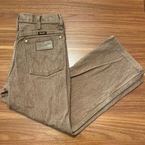Wrangler 0936BKW Jeans Mens 29x32 Brown Denim Straight Leg Western Cowboy Pants